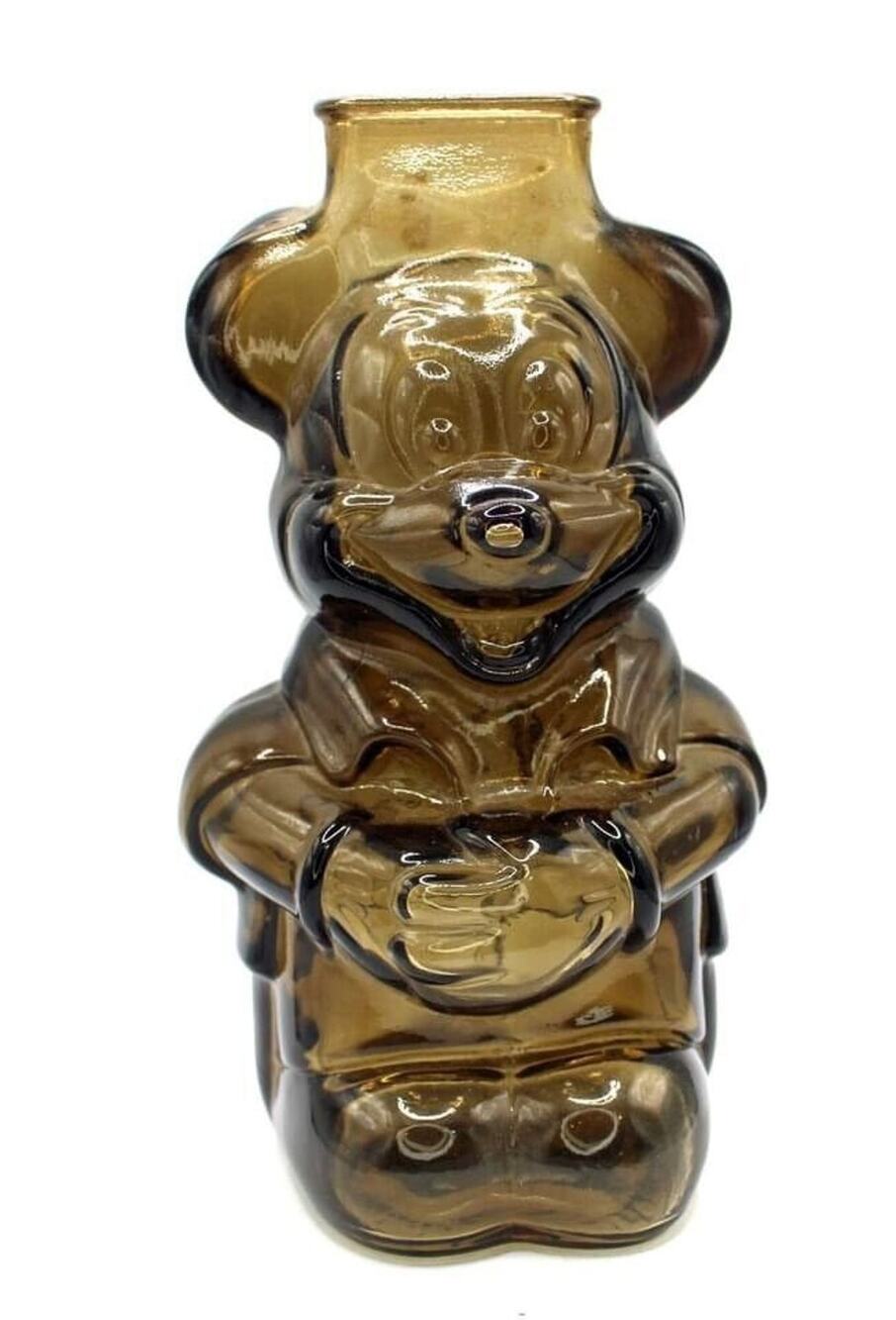 7" Smokey Glass Mickey Mouse Club Bank Walt Disney Productions